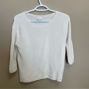 Aritzia’s Wilfred Blanchard Ivory Knit 3/4 Length Sleeve Shirt Women’s XXS